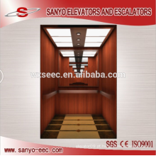 Elevador de elevador de passageiros de paredes de madeira